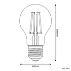 LED-Glühbirne Transparent Tropfen A60 4W 470Lm E27 2700K – Ansicht 3