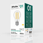 LED-Leuchtmittel Transparent Tropfen A60 7W 806Lm E27 2700K dimmbar – Ansicht 4
