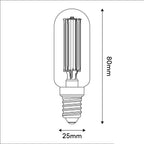 LED‑Glühbirne Transparent Linea 5V Tubular T25 1,8W 160Lm E14 2500K Dimmbar – Ansicht 3