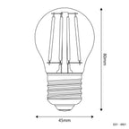 LED-Lampe Transparent Mini Globe G45 4W 470Lm E27 2700K – Ansicht 3