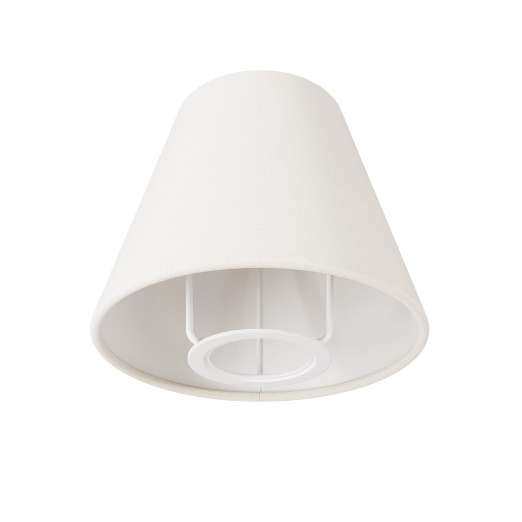 Mini-Lampenschirm Impero mit E27-Fassung für Tischlampe oder Wandleuchte – Weißes Baumwollgewebe