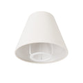 Mini-Lampenschirm Impero mit E27-Fassung für Tischlampe oder Wandleuchte – Weißes Baumwollgewebe