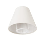 Mini-Lampenschirm Impero mit E27-Fassung für Tischlampe oder Wandleuchte – Weißes Baumwollgewebe