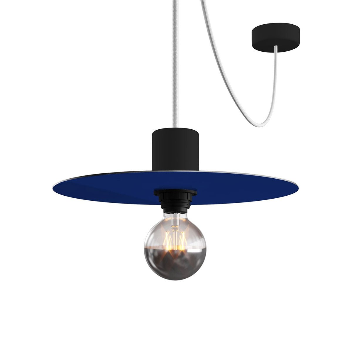 Mini-Teller Ellepì 'Solid Color' Blau für Lampen, Ø 24 cm – Made in Italy – Ansicht 4