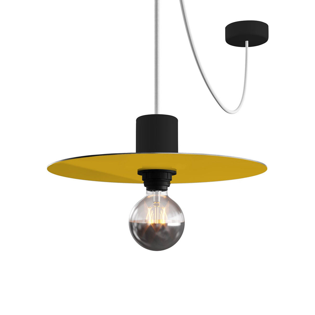 Mini-Teller Ellepì 'Solid Color' Hellgrün und Zitronengelb für Lampen, Durchmesser 24 cm - Made in Italy – Ansicht 4