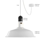 Modulair ELEGANT Außenleuchte mit Schirm, 5 m Kabel, Silikonrosette und IP65-zertifizierter Fassung – Grün – Ansicht 7
