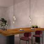 P-Light, E14-Lampenfassungs-Set aus Metall mit verdeckter Zugentlastung – Satin Titan – Ansicht 3