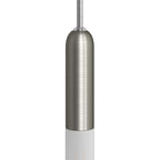 P-Light, E14-Lampenfassungs-Set aus Metall mit verdeckter Zugentlastung – Satin Titan