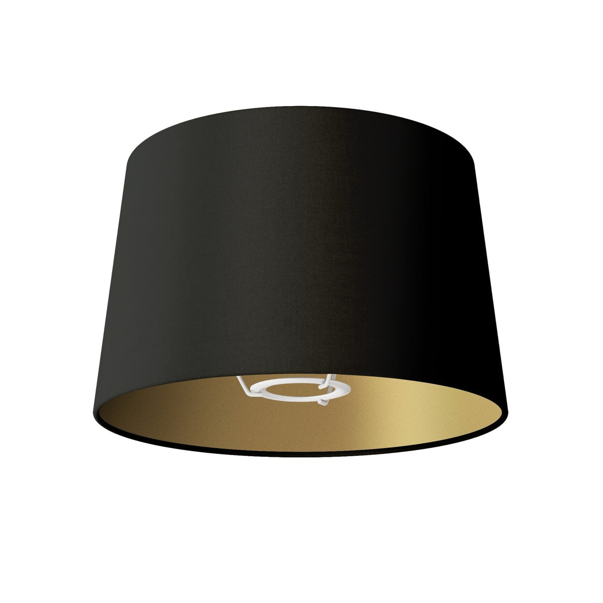 Athena-Schirm mit E27-Fassung für Tischlampe - Made in Italy - Cinette Schwarz innen Gold