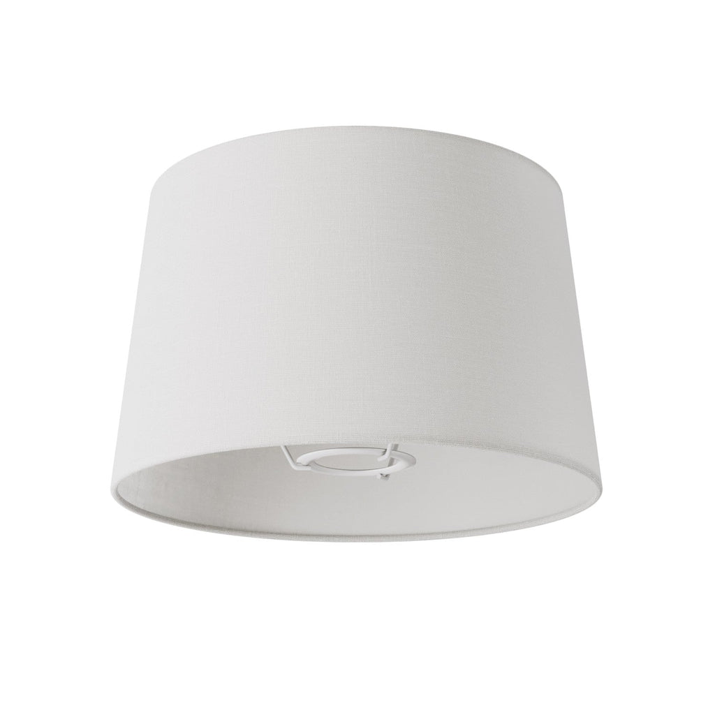 Lampenschirm Athena mit E27-Fassung für Tischleuchte – Made in Italy – Glänzendes weißes Leinen