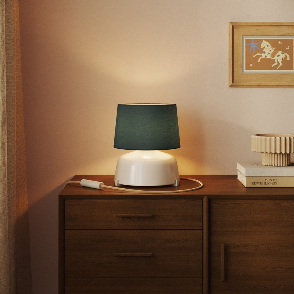 Athena-Lampenschirm mit E27-Fassung für Tischlampe - Made in Italy - Teletta Kräftigblau – Ansicht 2