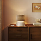 Athena-Lampenschirm mit E27-Fassung für Tisch- oder Stehlampe - Made in Italy - Camelot Grau – Ansicht 2