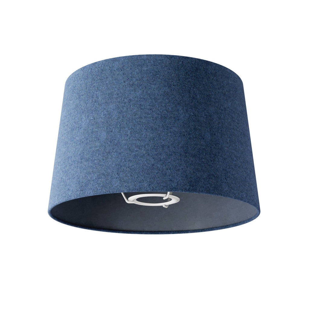 Athena Lampenschirm mit E27-Fassung für Tisch- oder Stehleuchte – Made in Italy – Blaue Wolle