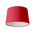 Athena-Lampenschirm mit E27-Fassung für Tisch- oder Stehleuchte – Made in Italy – roter Stoff