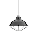Bistrot-Lampenschirm mit Metallkäfig - Schwarz