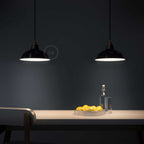 Lampenschirm Bistrot aus emailliertem Metall mit E27-Fassung, Durchmesser 30 cm – Schwarz – Ansicht 2