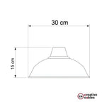 Bistrot-Lampenschirm aus emailliertem Metall mit E27-Fassung, Durchmesser 30 cm - Grün – Ansicht 4