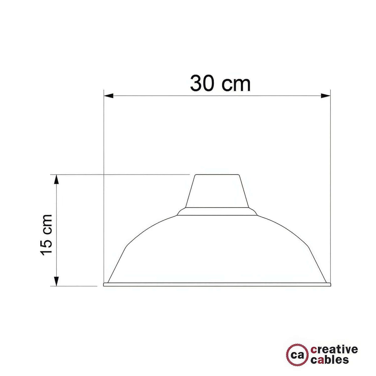Bistrot-Lampenschirm aus emailliertem Metall mit E27-Fassung, Durchmesser 30 cm - Grün – Ansicht 4