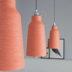 Flaschenschirm aus Keramik, Kollektion Materia – Made in Italy – Gestreiftes Korallenrot – Ansicht 3