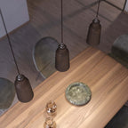 Bottiglia-Lampenschirm aus Keramik, Kollektion Materia – Made in Italy – Corten-Effekt – Ansicht 3