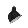 Broadway-Lampenschirm aus emailliertem Metall mit E27-Fassung – Schwarz