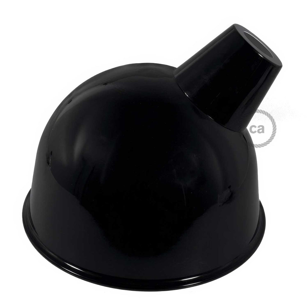 Broadway-Lampenschirm aus emailliertem Metall mit E27-Fassung – Schwarz – Ansicht 3