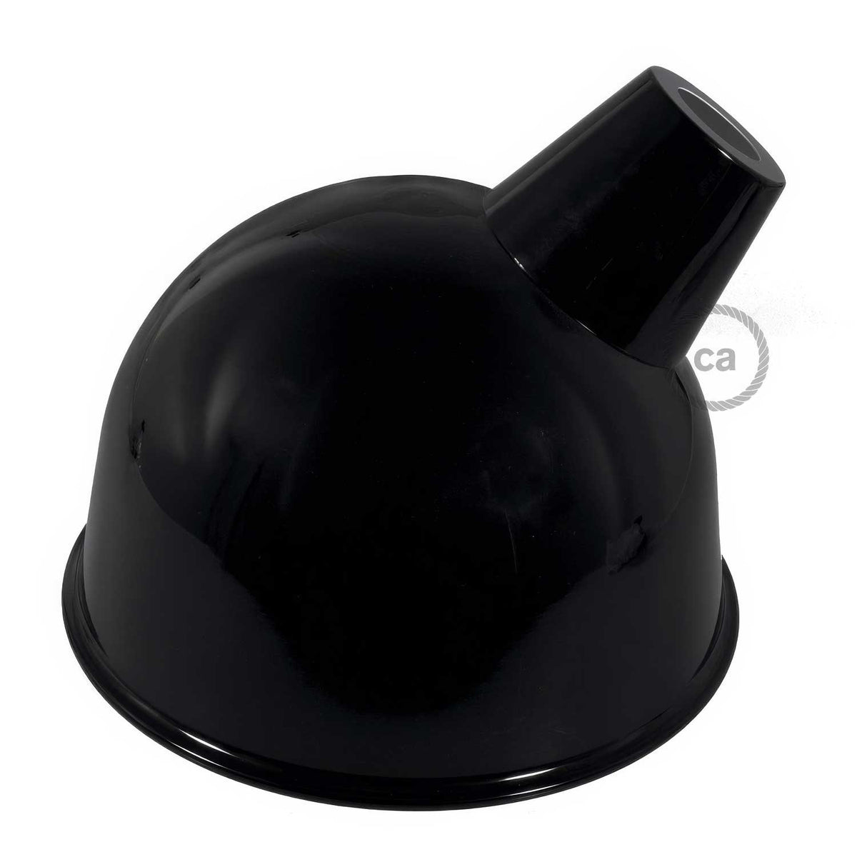 Broadway-Lampenschirm aus emailliertem Metall mit E27-Fassung – Schwarz – Ansicht 3