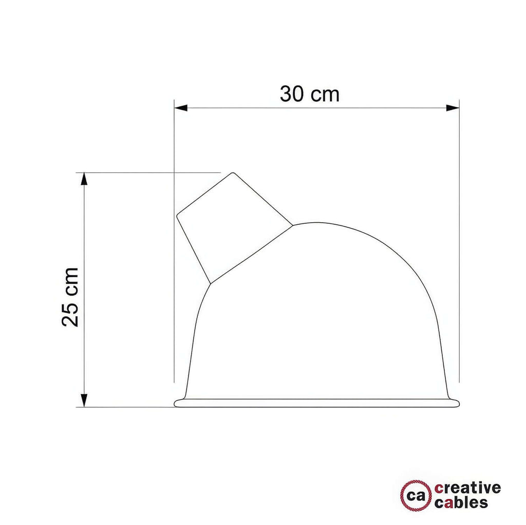 Broadway-Lampenschirm aus emailliertem Metall mit E27-Fassung – Schwarz – Ansicht 4