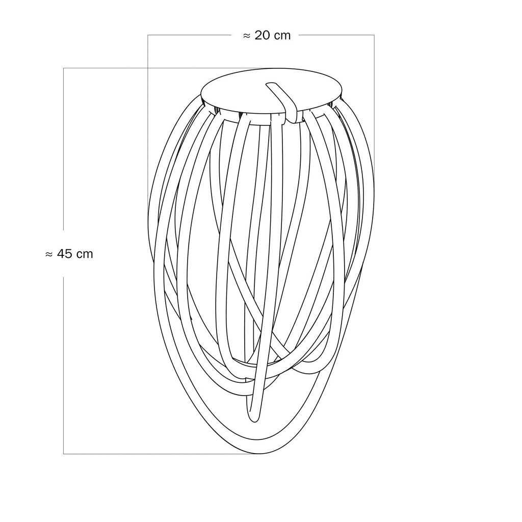 Lampenschirm Cablò multicolor 100 cm und weiße Kabel – Ansicht 6