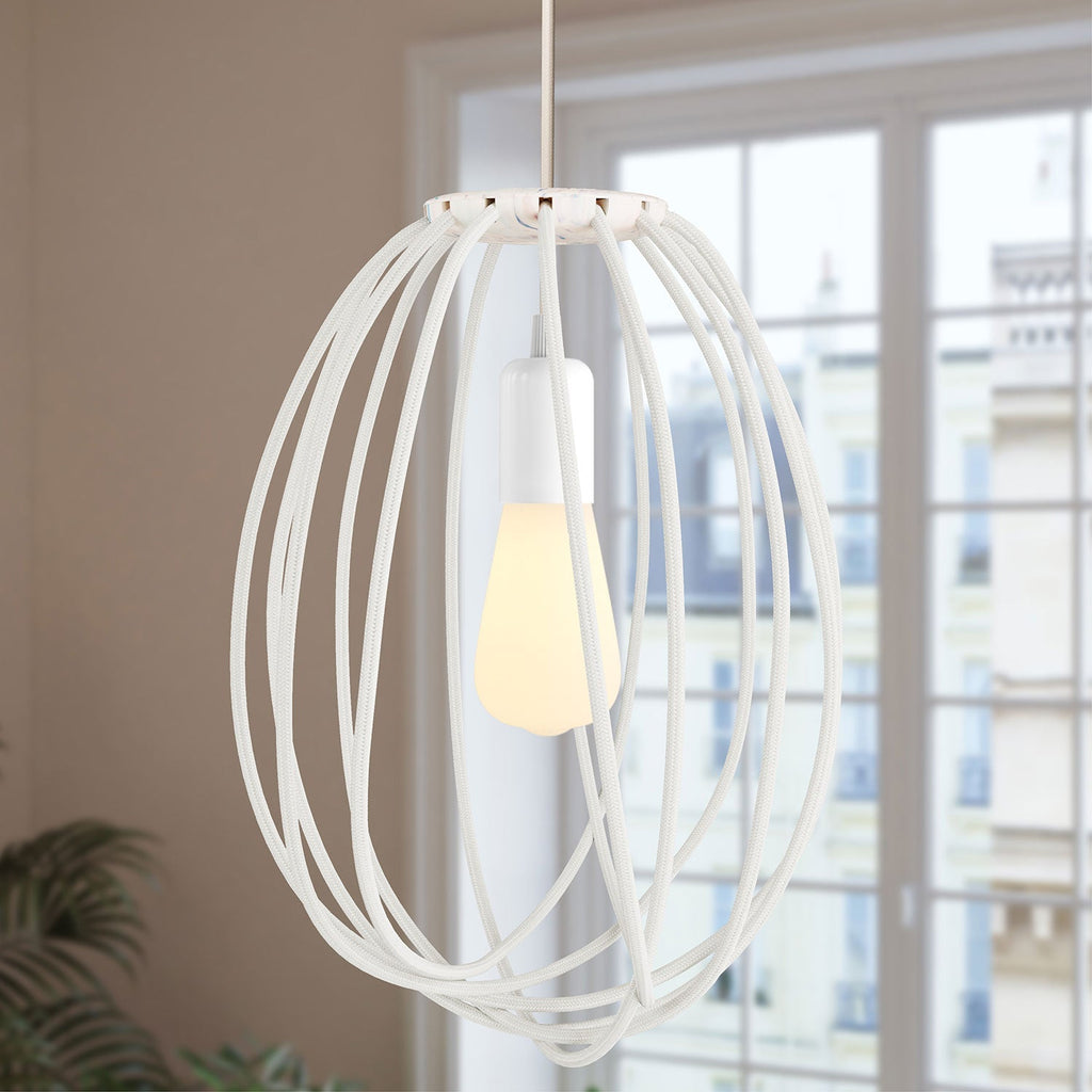 Lampenschirm Cablò multicolor 100 cm und weiße Kabel – Ansicht 2