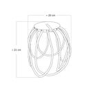 50 cm Multicolor Cablò Lampenschirm und weiße Leinenkabel – Ansicht 6