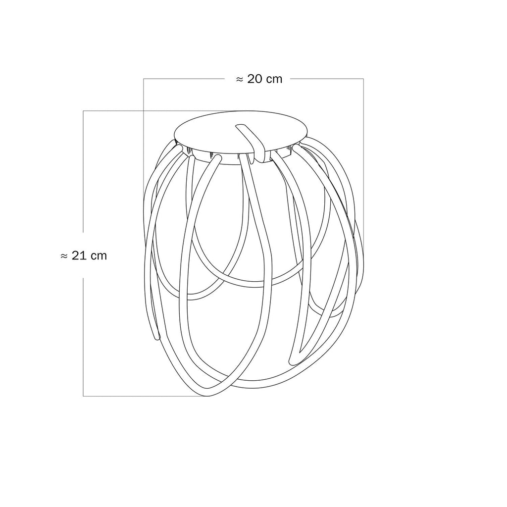 Cablò-Lampenschirm multicolor 50 cm und Lollipop-Kabel – Ansicht 6