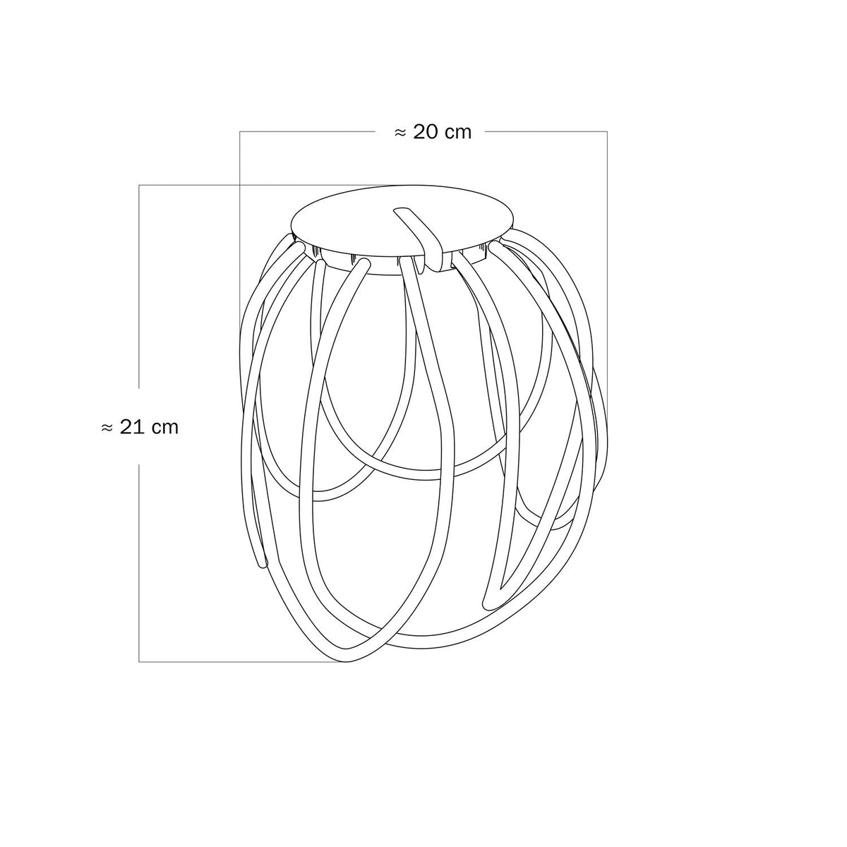 Cablò-Lampenschirm multicolor 50 cm und Lollipop-Kabel – Ansicht 6