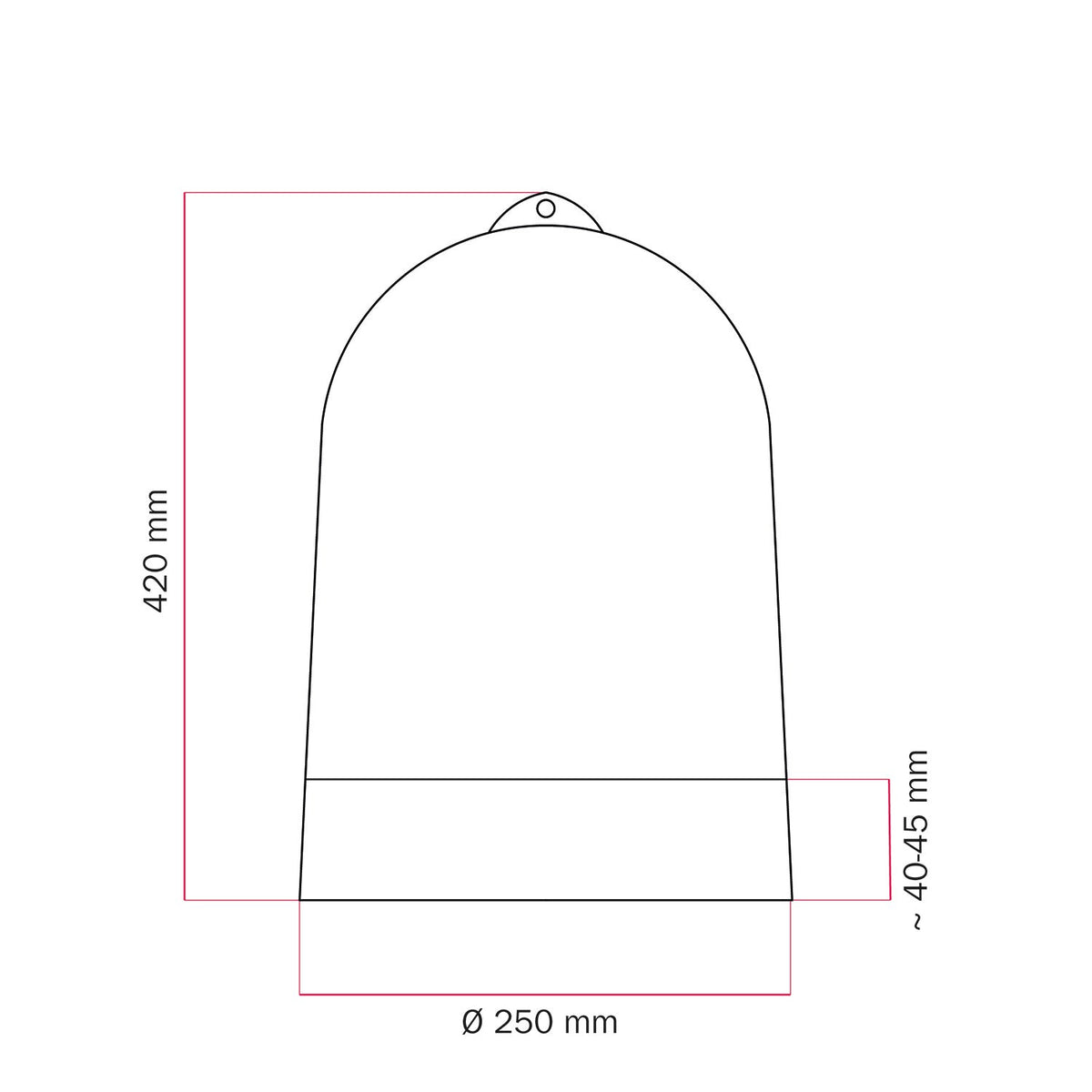 Lampenschirm Campana XL zweifarbig aus Keramik Weiß und Terrakotta, Kollektion Materia – Made in Italy – Ansicht 4