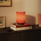 Zylinderförmiger Stofflampenschirm mit E27-Anschluss - 100% Made in Italy - Cinette Lobster – Ansicht 2