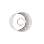 Zylindrischer Stofflampenschirm mit E27-Fassung – 100% Made in Italy – Glänzendes weißes Leinen – Ansicht 3