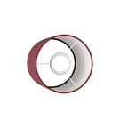 Zylinderförmiger Lampenschirm aus Stoff mit E27-Fassung – 100% Made in Italy – Stoff bordeaux – Ansicht 3