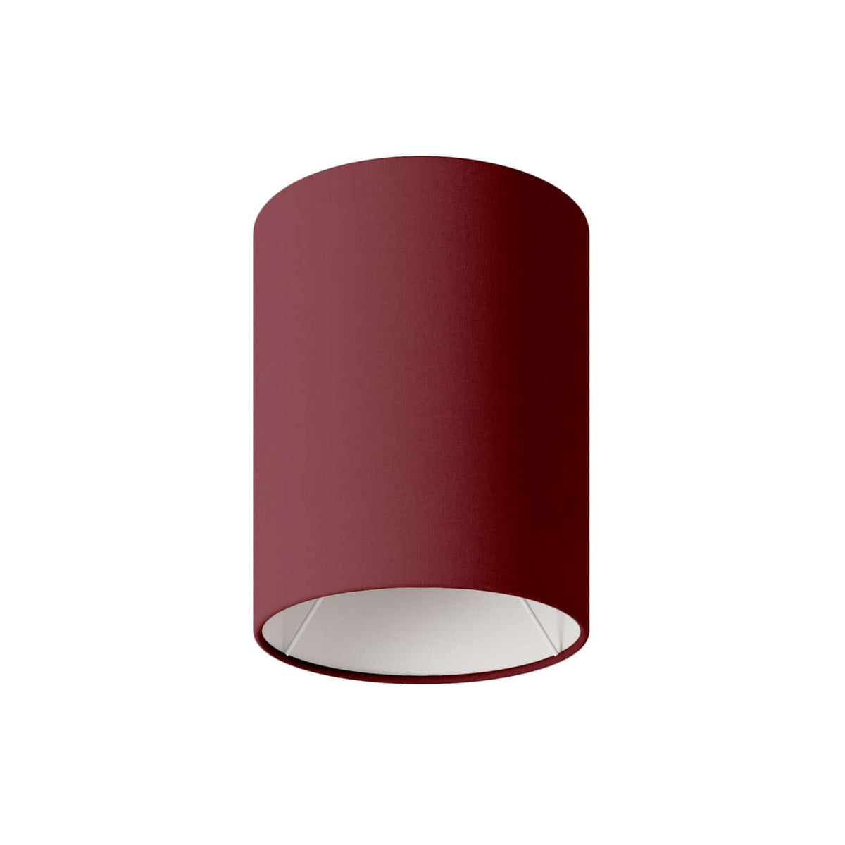 Zylinderförmiger Lampenschirm aus Stoff mit E27-Fassung – 100% Made in Italy – Stoff bordeaux