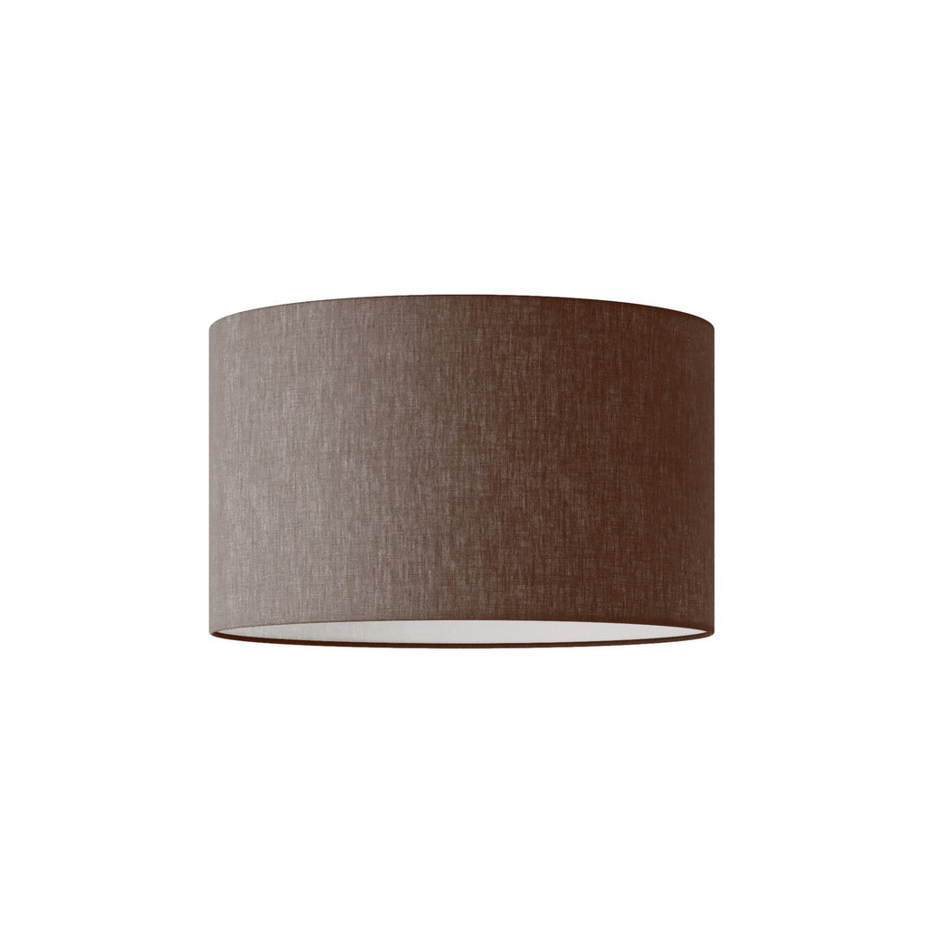 Lampenschirm Zylinder L aus Stoff mit E27-Fassung – Made in Italy – Camelot Braun