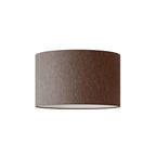 Lampenschirm Zylinder L aus Stoff mit E27-Fassung – Made in Italy – Camelot Braun