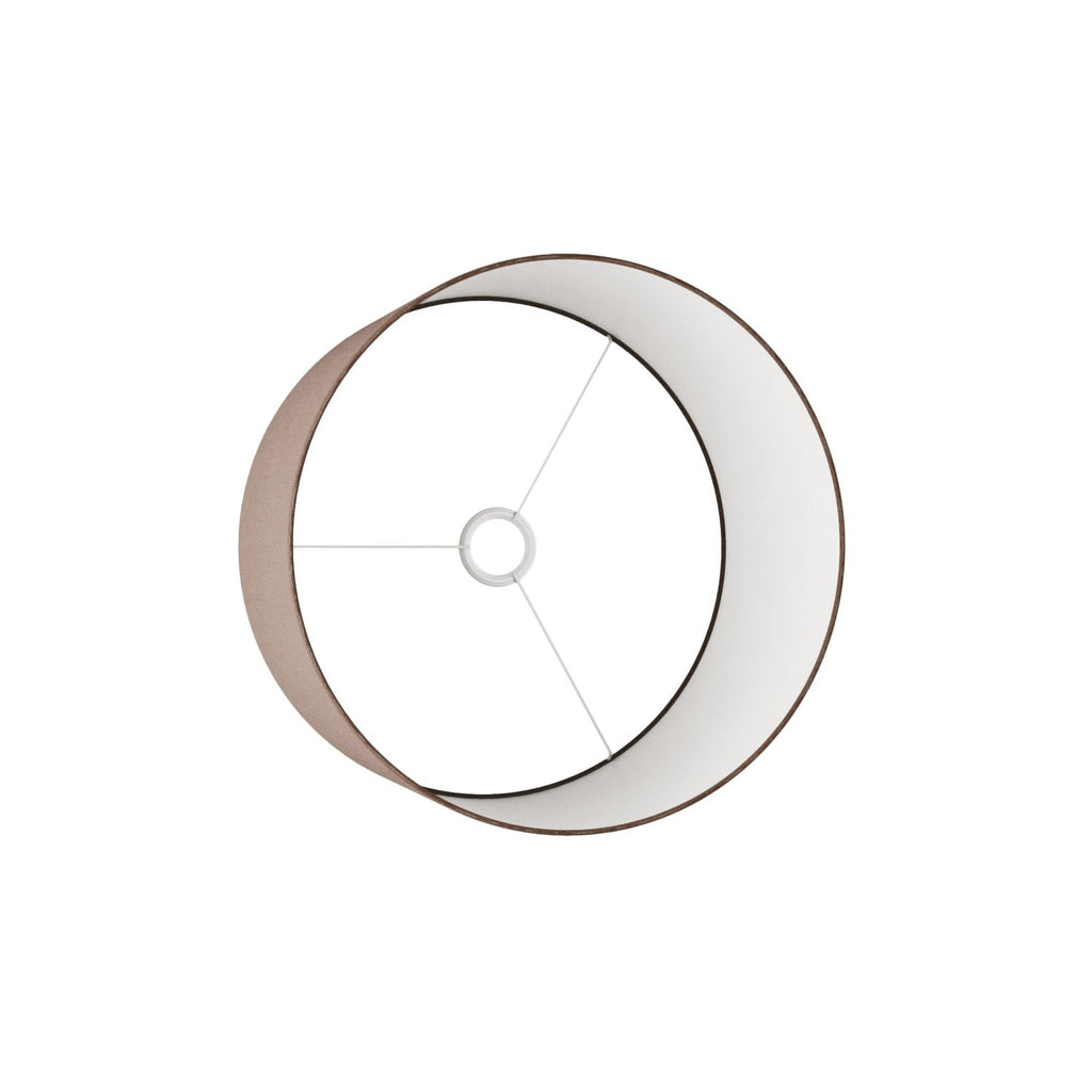 Lampenschirm Zylinder L aus Stoff mit E27-Fassung – Made in Italy – Camelot Braun – Ansicht 3