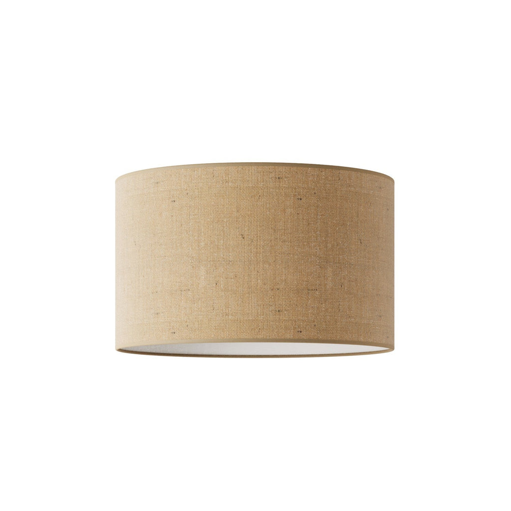 Zylinder-Lampenschirm L aus Stoff mit E27-Fassung – Made in Italy – Naturjute
