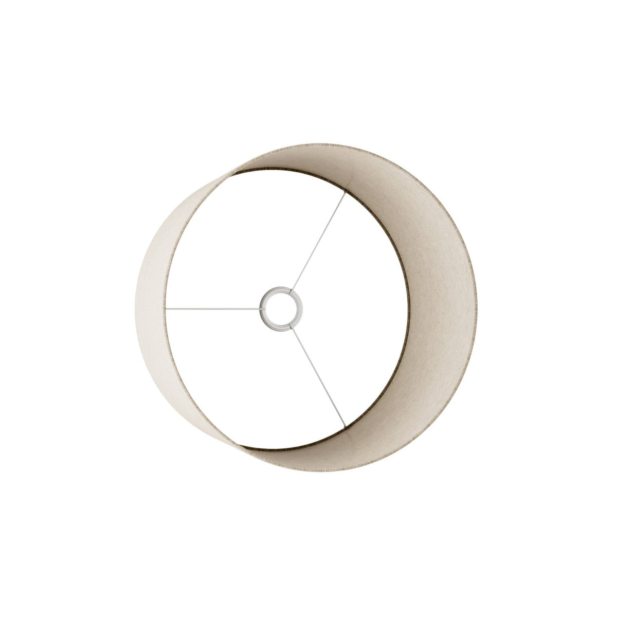 Lampenschirm Zylinder L aus Stoff mit E27-Fassung – Made in Italy – Wollbeige – Ansicht 3