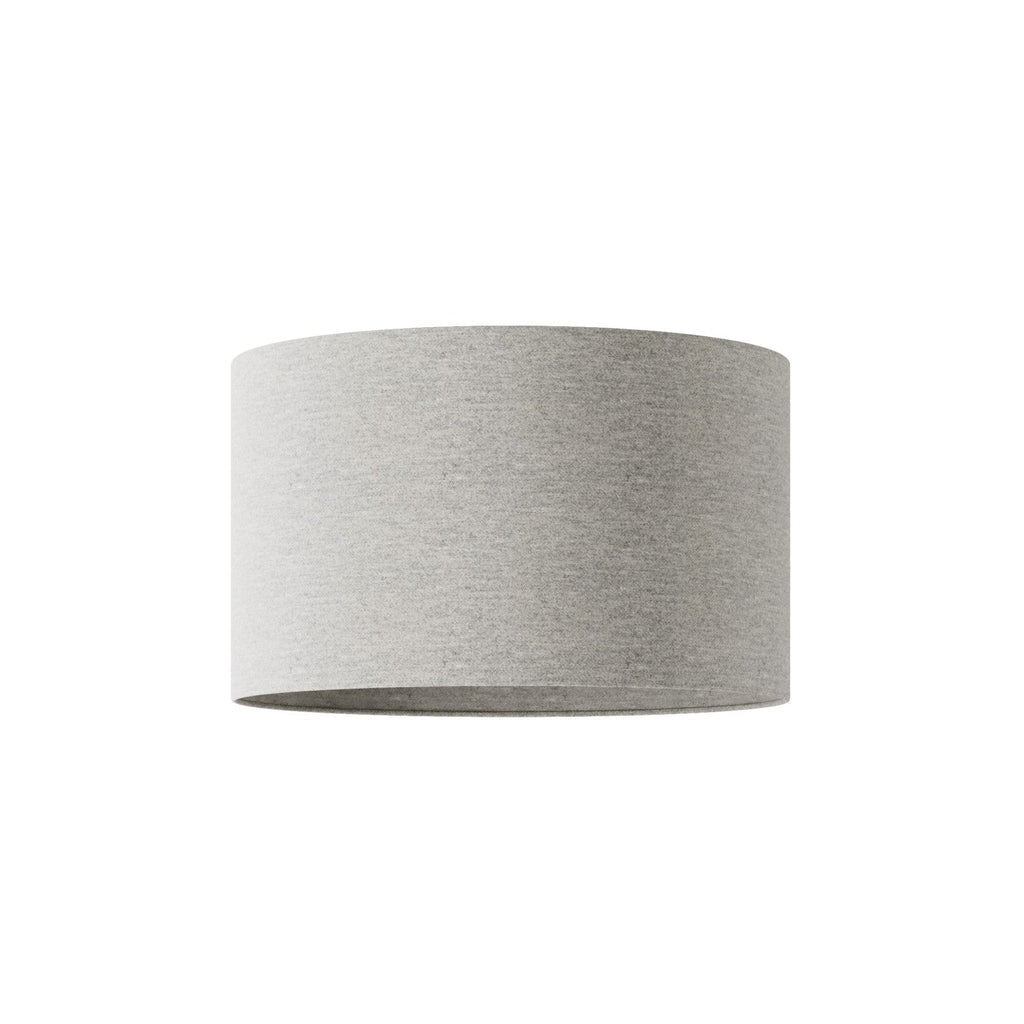 Lampenschirm Cilindro L aus Stoff mit E27-Fassung – Made in Italy – Hellgraue Wolle