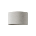 Lampenschirm Cilindro L aus Stoff mit E27-Fassung – Made in Italy – Hellgraue Wolle