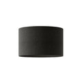 Zylindrischer Lampenschirm L aus Stoff mit E27-Fassung – Made in Italy – Dunkelgraue Wolle