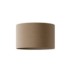 Lampenschirm Zylinder L aus Stoff mit E27-Fassung - Made in Italy - Braune Wolle