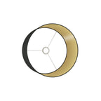 Zylindrischer Lampenschirm L aus Stoff mit E27-Fassung – Made in Italy – Schwarz/Gold – Ansicht 3