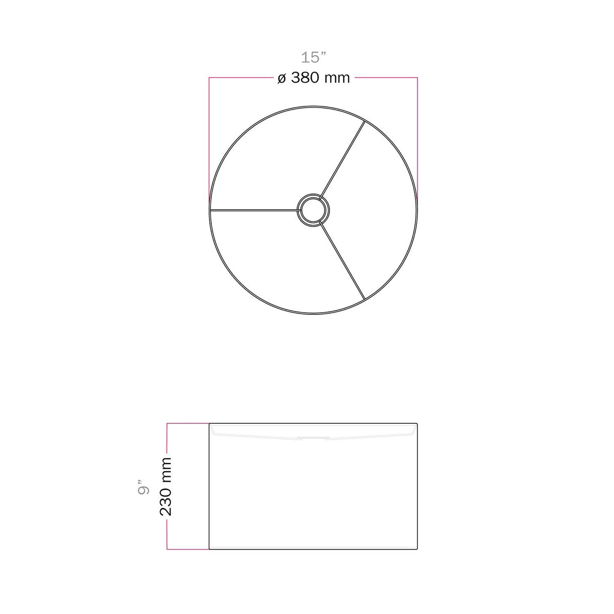 Zylinderförmiger Lampenschirm L aus Stoff mit E27-Fassung – Made in Italy – Raphia – Ansicht 6