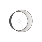 Zylindrischer L-Schirm aus Stoff mit E27-Fassung – Made in Italy – Anthrazitfarbenes Leinentuch – Ansicht 3